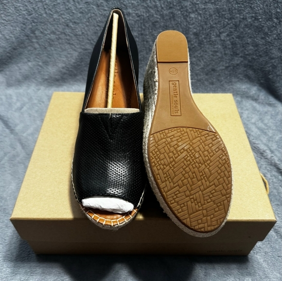 NEW!! Gentle Souls Charli A-Line 2 Leather Espadrille - Picture 2 of 4